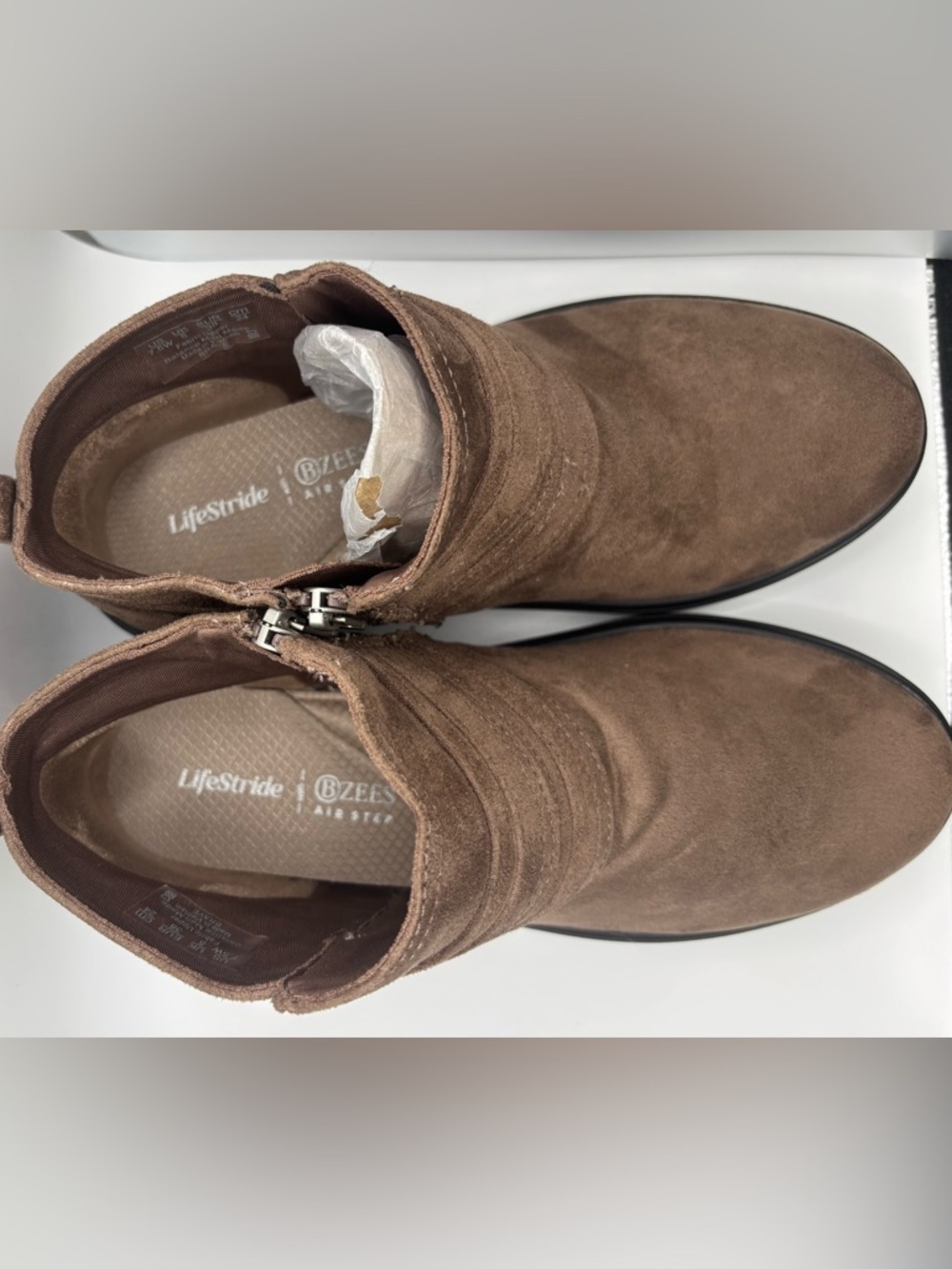 Life Stride Brave Women Zip Ankle Boots Mocha 7.5 - Picture 5 of 8